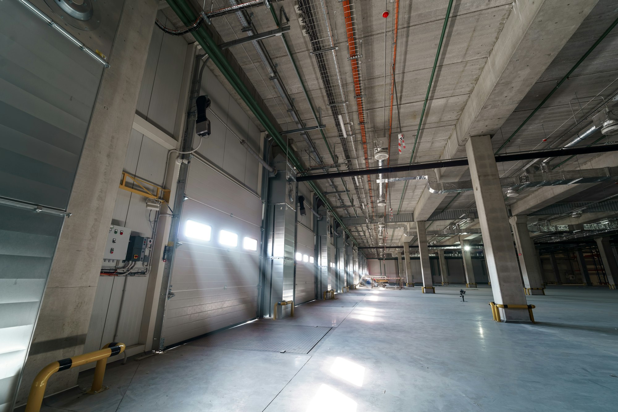 Interior of a large industrial warehouse